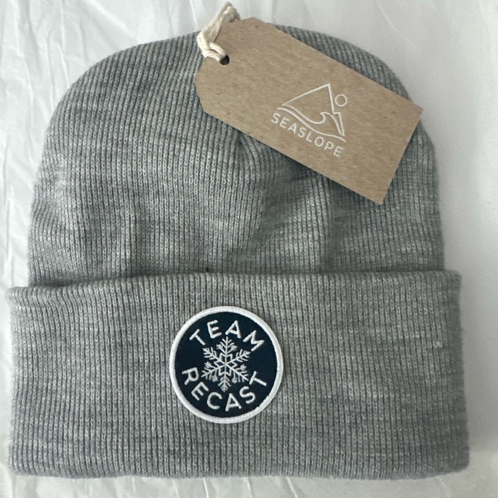 Gray Beanie with Team Recast Patch